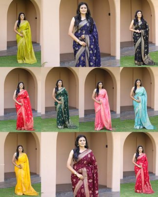 Soft Lichi Silk Saree Rich Traditional Look