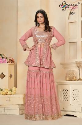 Sokiro Style HIrwa 904 Fashionable Indo Western Top, Palazzo with Shrug