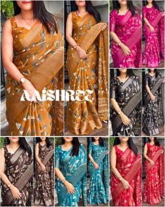 Stylelist rani Colour zari weaving Cotton Saree