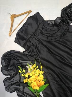 Stylish Black Gown With Different Style
