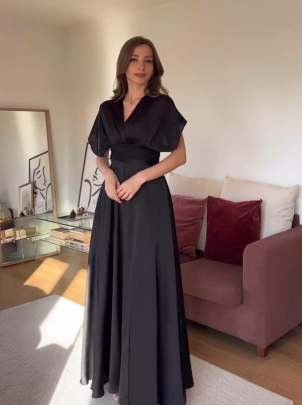 Stylish Black Gown With Different Style