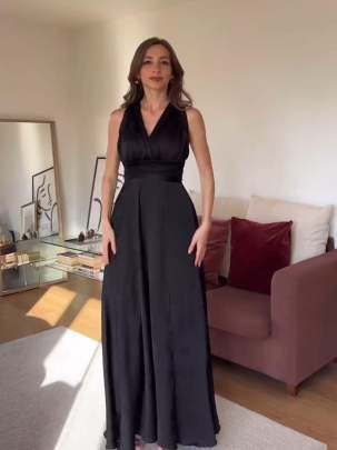 Stylish Black Gown With Different Style