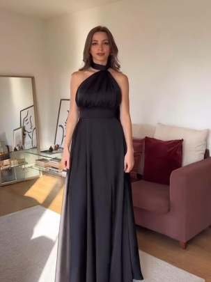 Stylish Black Gown With Different Style