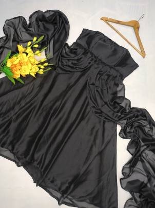 Stylish Black Gown With Different Style