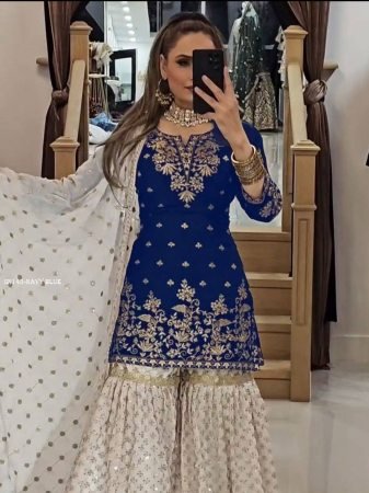 Stylish Designer Embroidered Gharara Set for Women