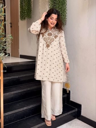 Stylish Embroidered Kurta Pant Set for Women