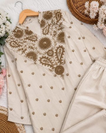 Stylish Embroidered Kurta Pant Set for Women