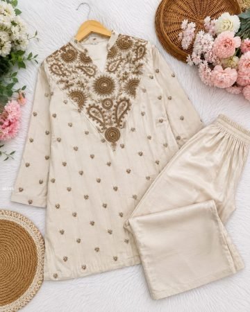 Stylish Embroidered Kurta Pant Set for Women