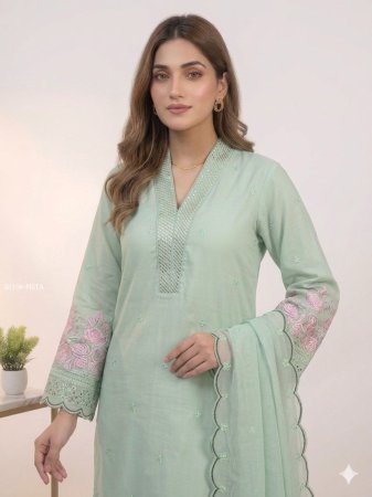 Stylish Ethnic Suit Set for Women with Cut Work Design