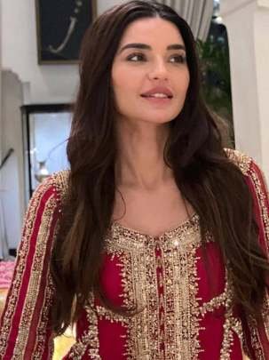 Stylish Good Quality Red Georgette Palazzo Set