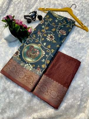 Stylish Heavyweight Mul Cotton Saree Woven Jacquard Border