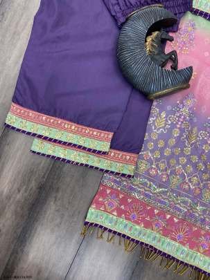 Stylish Pakistani Georgette Printed Mix Colour Palazzo Suit