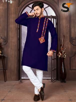 Stylish Pattern Navratri Mens Kurta