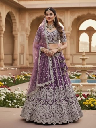 Stylish Semi Stitched Net Lehenga Choli for Women