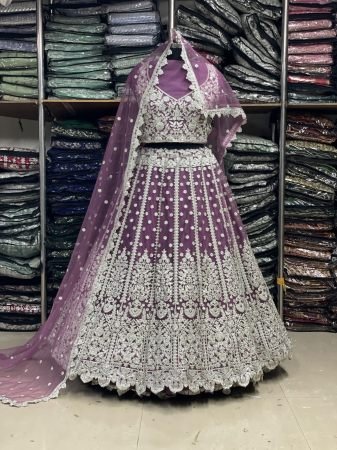 Stylish Semi Stitched Net Lehenga Choli for Women