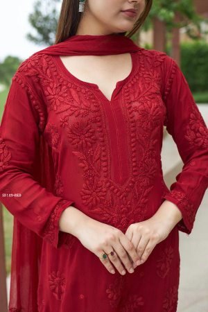 Stylish Womens Palazzo Suit in Red Color