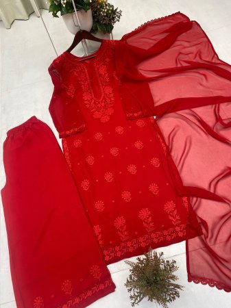 Stylish Womens Palazzo Suit in Red Color