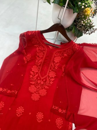 Stylish Womens Palazzo Suit in Red Color