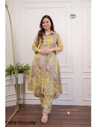 Stylish Yellow Lilan Cotton Co ord Set