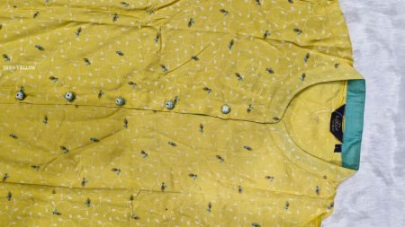 Stylish Yellow Printed Long Kurti for Women