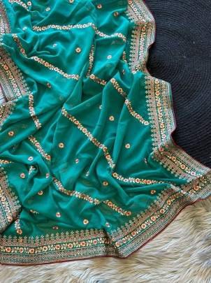 Summer Special Pure Georgette Silk Embroidered Saree