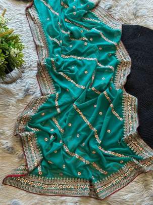 Summer Special Pure Georgette Silk Embroidered Saree