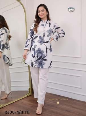 Summer Special Rayon White Co Ord Set