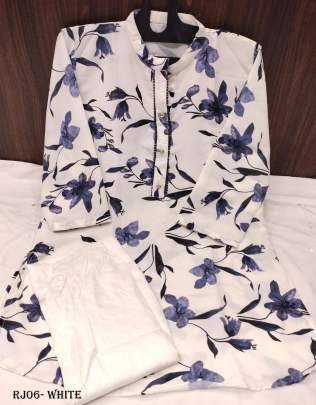 Summer Special Rayon White Co Ord Set