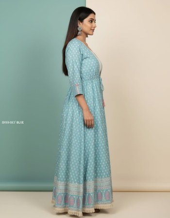 Summer Wear Jacket Style Gown Kurti
