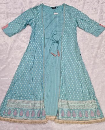 Summer Wear Jacket Style Gown Kurti