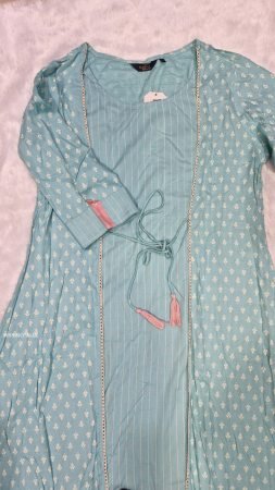 Summer Wear Jacket Style Gown Kurti