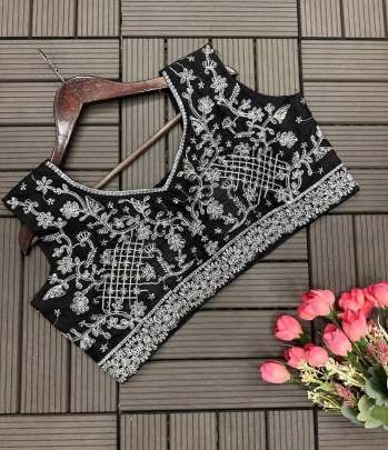 Super Trending Black Embroidery cording work ready to wear Saree