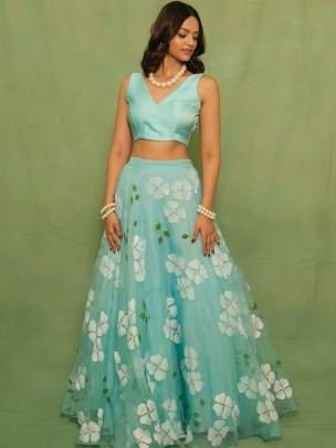 Taby Silk Floral Print Lehenga Choli