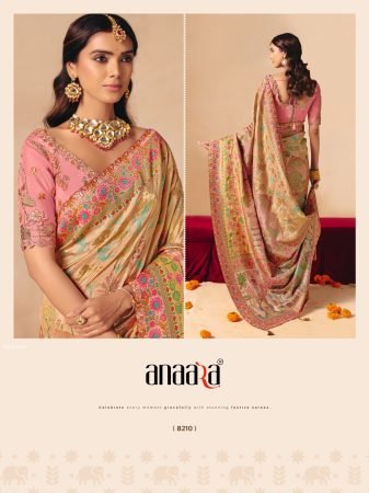 Tathasu Anaara Pastel Dola Silk Saree With Elegant Border Work