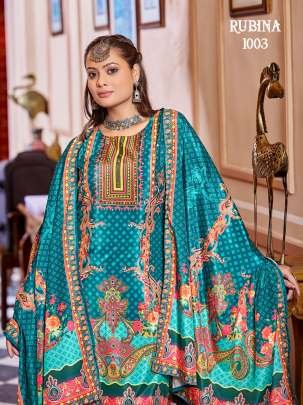 Teal Blue Colour Fancy Sharara  Suit