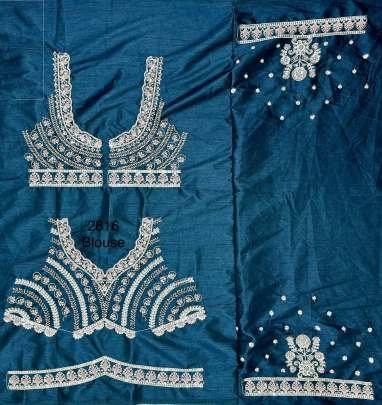 Teal Blue Colour Silk Fabric Moti Handwork Wedding Lehenga