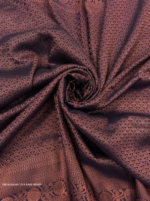 The Almaari 1012 dark brown Kuber Pattu Silk Saree  With Intricate Brocade Blouse Piece