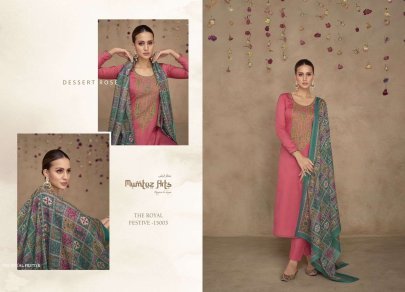 The Royal Festive By Mumtaz Arts Jam Satin Embroidery Dress Material