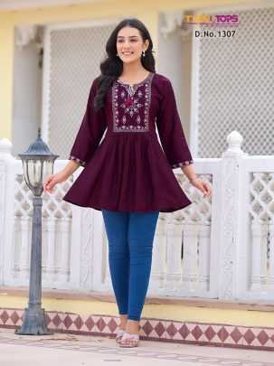 Tips And Tops Bubbly Vol 13 Rayon Tunic Top