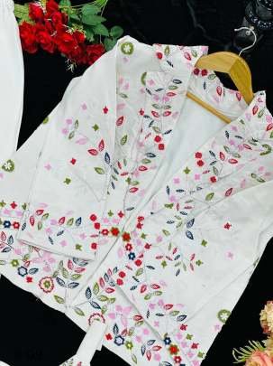 Traditional Embroidered Koti Sharara Dress