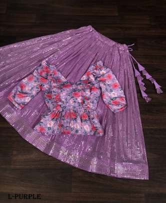 Traditional georgette sequence designer lehenga with choli
