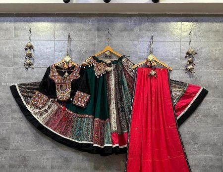 Traditional Gujarati Style Lehenga Choli For Women