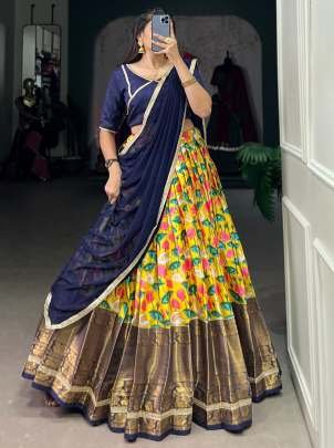 Traditional Mysore Silk Purple Lehenga Choli