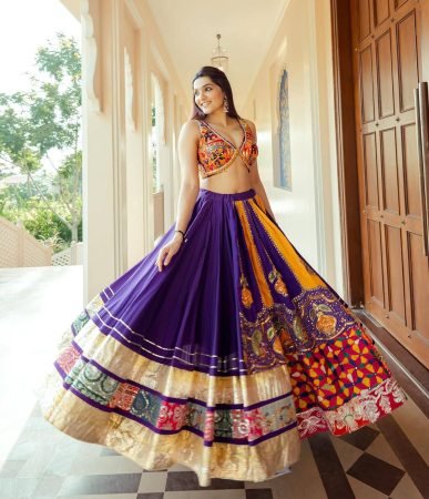 Traditional Navratri Lehenga Choli with Mirror Work