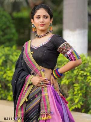 Traditional Pink Digital Print Muslin Cotton Chaniya Choli For Navratri