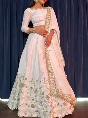 Traditional Zari And Sequens Silk Lehenga Choli