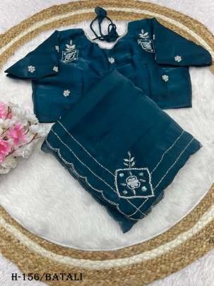 Trending Jimmy choo Batali Saree with Khatli Cut Work