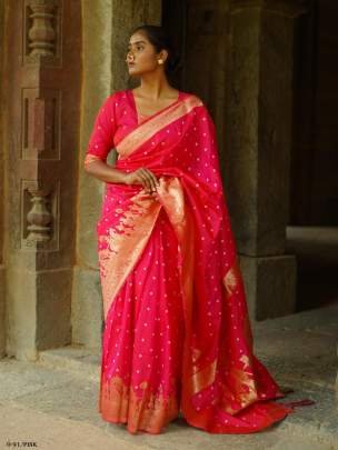 Trending Soft Silk Pink Saree