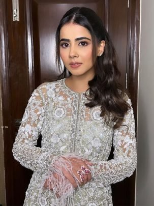 Trending White Indo Western Type Net Palazzo 3 Piece Set