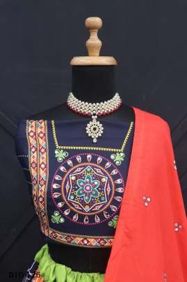 Trendy Digital Print Muslin Lehenga Choli Set